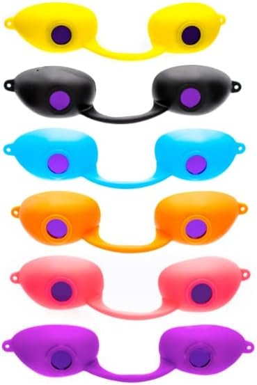 Podz Original Flex Tanning Goggles – Flexible Eyewear, UV Eye Protection – 12 Pack Bag