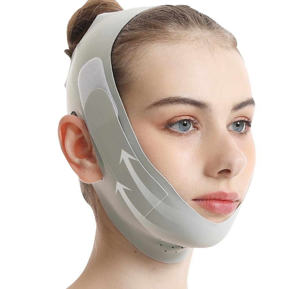V Line Lifting Mask, Anti Aging Facial Mask for Firming and Contouring V Shape Lift Enhance Skin Elasticity Reduce Fine Lines Revitalize Skin for All Skin Types