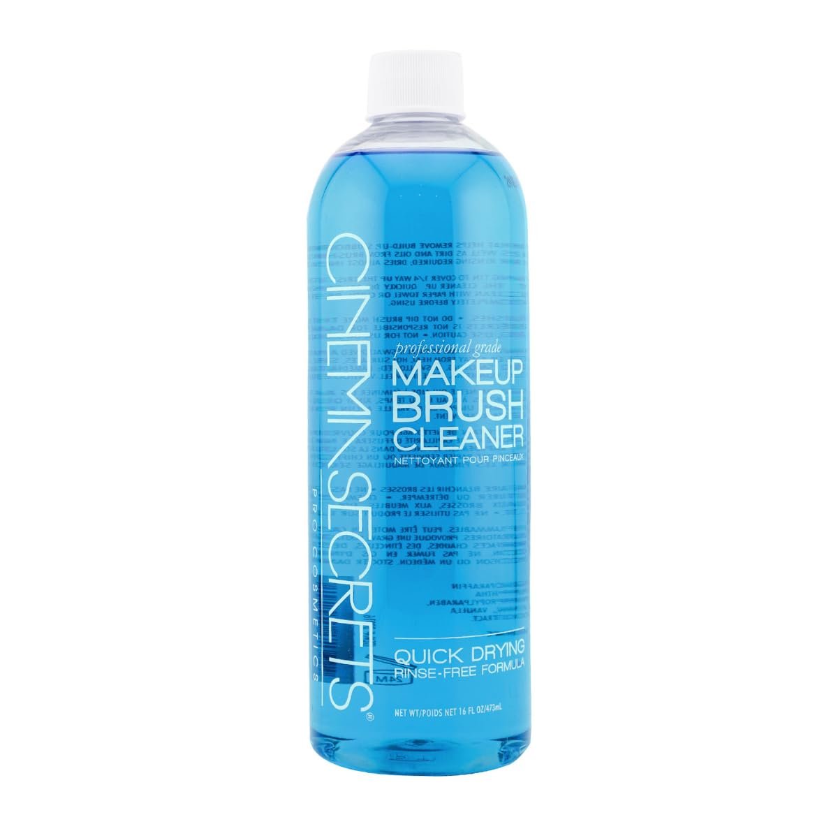 Cinema Secrets Original Blue Vanilla Makeup Brush Cleaner Solution – Professional Cleanser for Makeup Brushes – Quick-Drying, Rinse-Free Formula – Removes Stubborn Waterproof Make Up