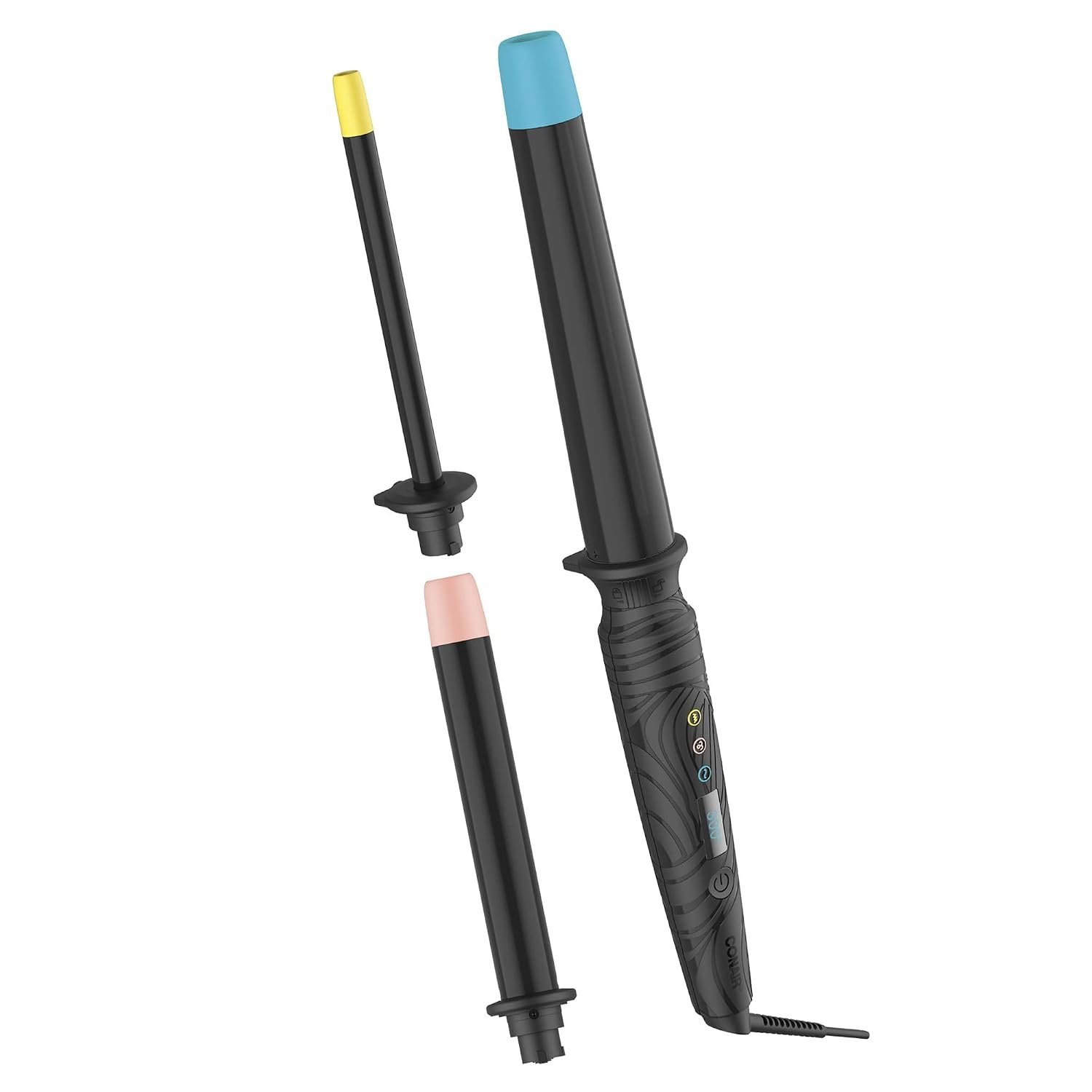 Conair The Curl Collective 3-in-1 Ceramic Curling Wand, 3 Interchangeable Barrels Designed to Create a Specific Curl Pattern – 1/2″ Super Slim, 1″, and 1 1/4″ to 1″ Tapered