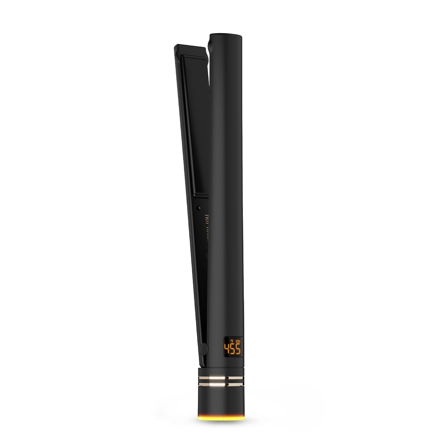 HOT TOOLS Pro Artist Black Gold Ionic 1 Inch Flat Iron – Use as Straightener for Sleek Straight Hair or Use Rounded Edges for Shiny Curls and Waves, Stylist-Preferred Styles