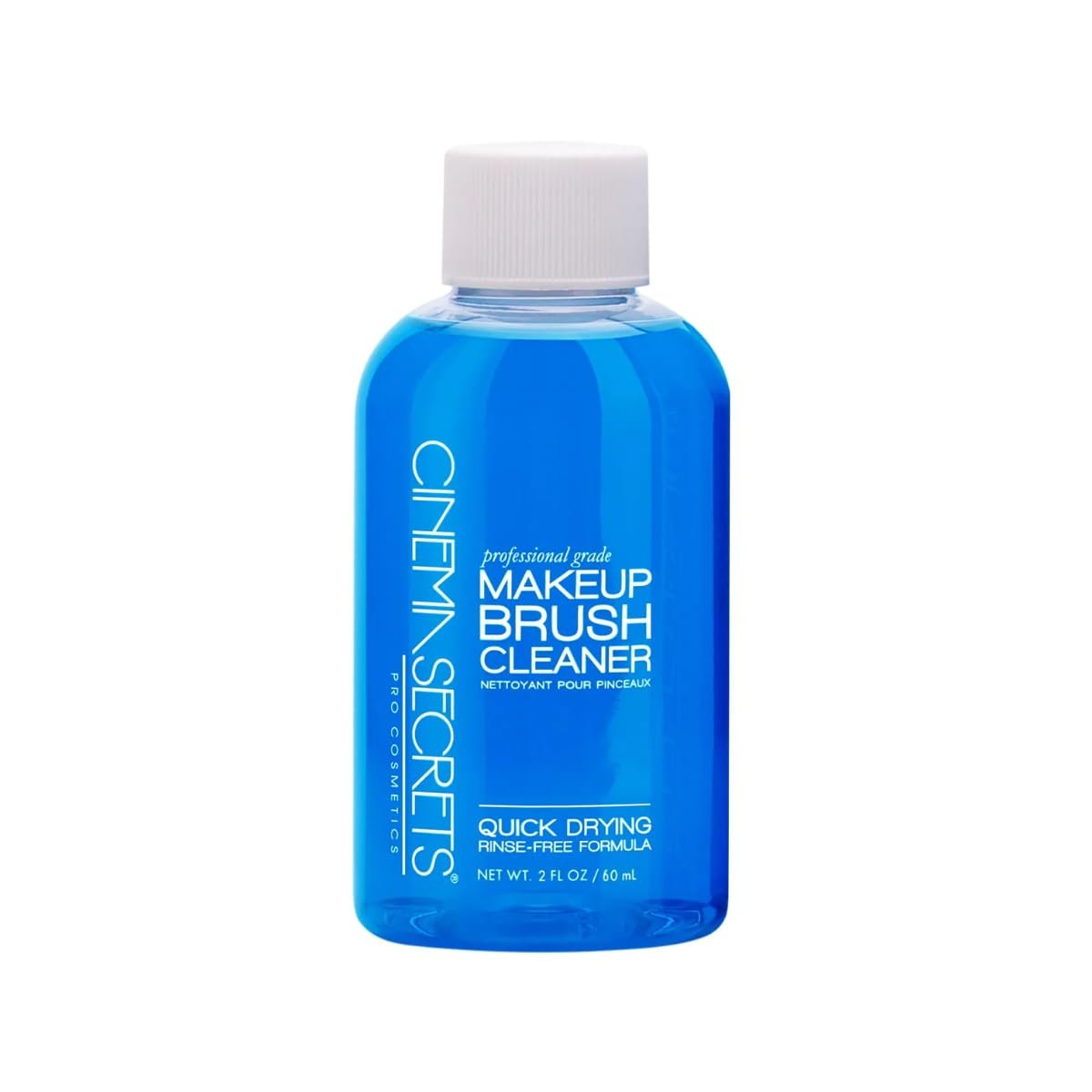 Cinema Secrets Original Blue Vanilla Makeup Brush Cleaner Solution – Professional Cleanser for Makeup Brushes – Quick-Drying, Rinse-Free Formula – Removes Stubborn Waterproof Make Up (2 fl oz)