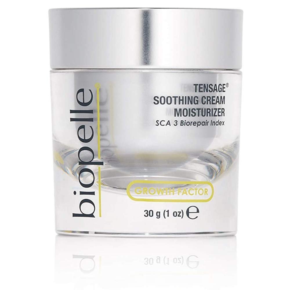 Biopelle Tensage Growth Factor Soothing Oil Free Moisturizer Face Cream with SCA 3 Biorepair Index, Snail Mucin Moisturizer for Oily Skin with Hyaluronic Acid and Antioxidants, 1 Oz
