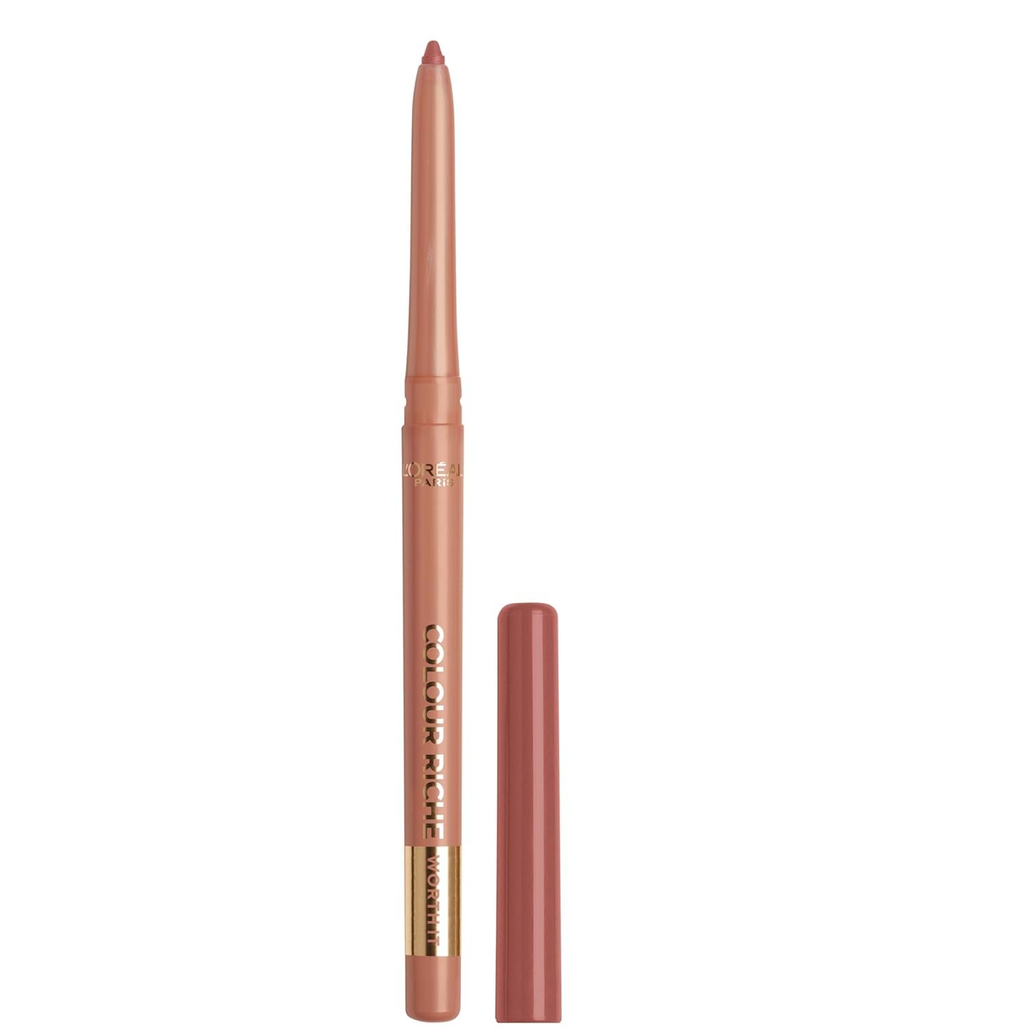 L’Oreal Paris Colour Riche Lip Liner Pencil, Creamy Lip Liner with Omega 3 and Vitamin E, 601 Worth It (Pinky Nude)