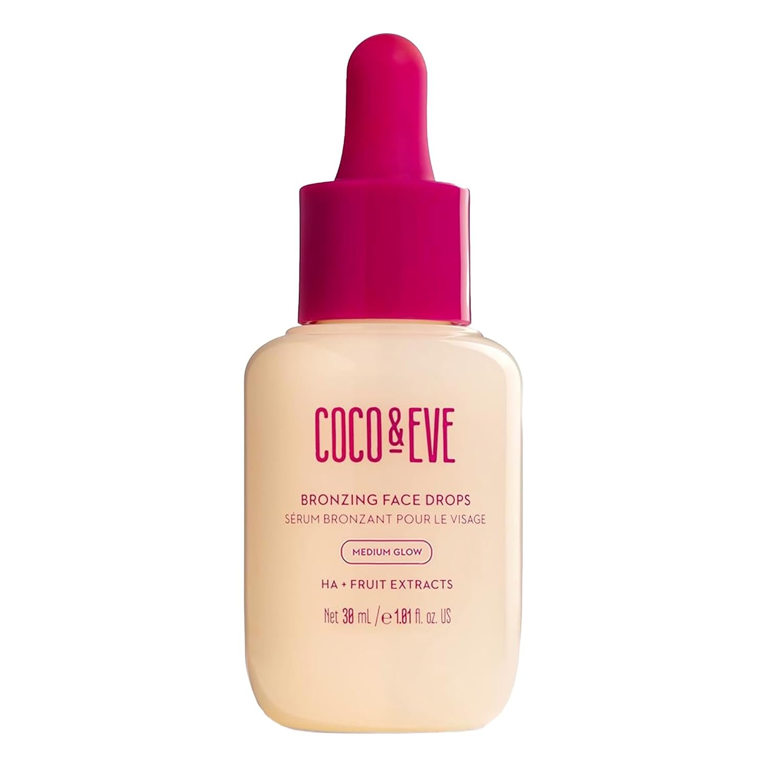 Coco & Eve Self Tanning Drops (Medium) – Customizable Gradual Face Tanner, Hydrating Bronzing Drops with Hyaluronic Acid for a Natural, Glowing Sunless Tan, Vegan, Cruelty Free | 1 Fl Oz