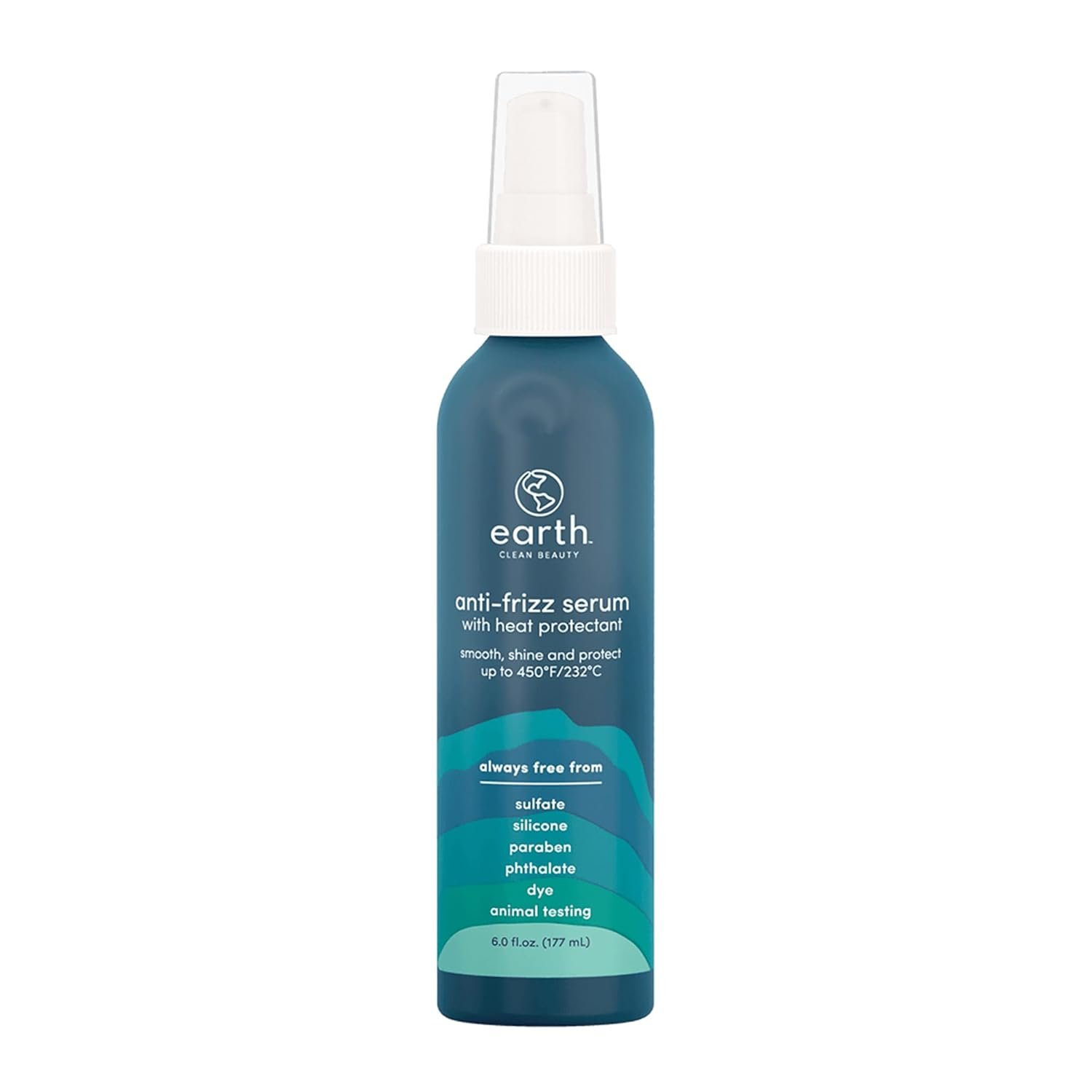 earth Anti-Frizz Serum – Hair Oil with Argan and Vegan Keratin – Lightweight Serum Providing Thermal Protection – Safe for All Hair Types – 6 oz