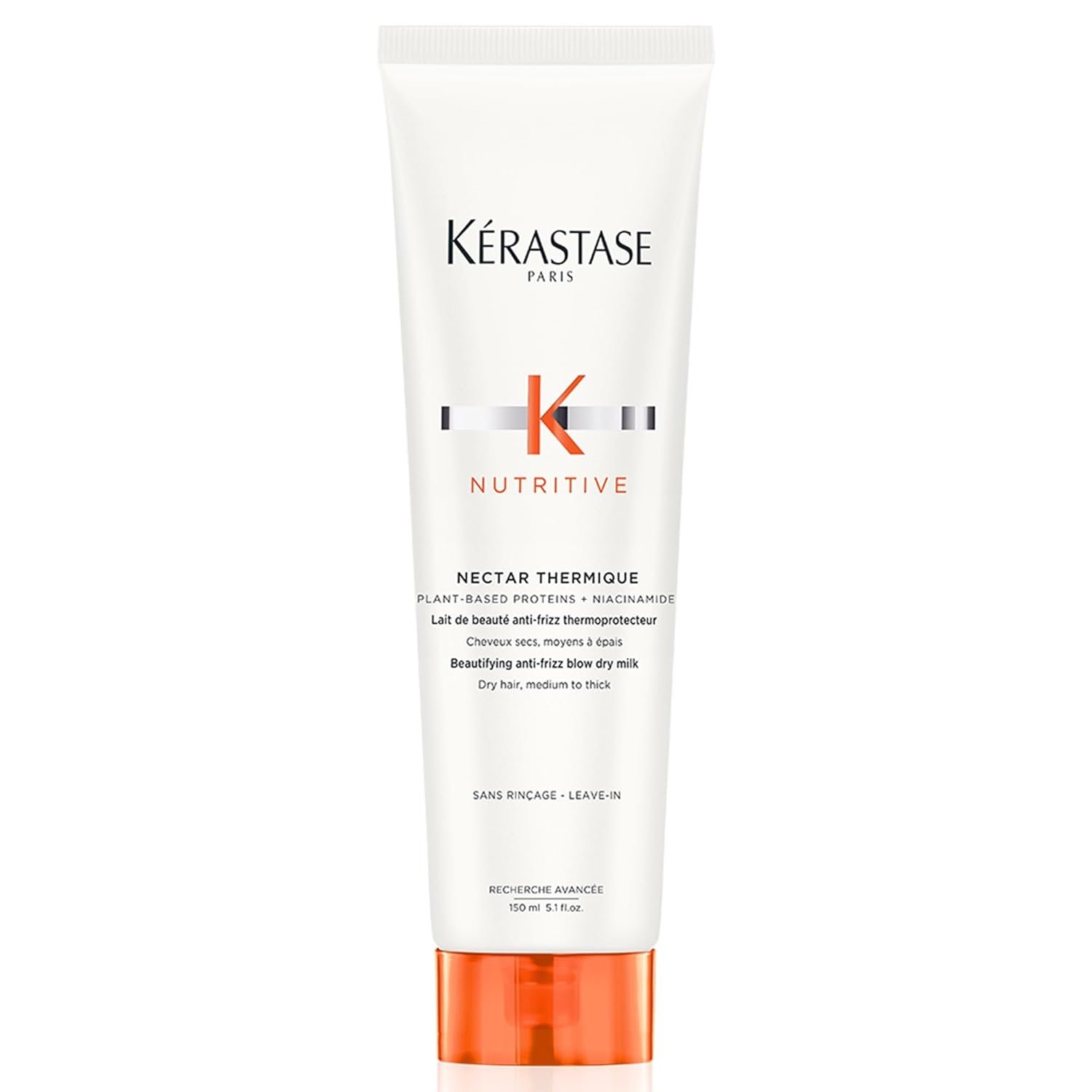 Kerastase Nectar Thermique Heat Protecting Cream – Anti-Frizz, Softness & Shine, Heat Protection, With Niacinamide, For Medium to Thick Dry Hair