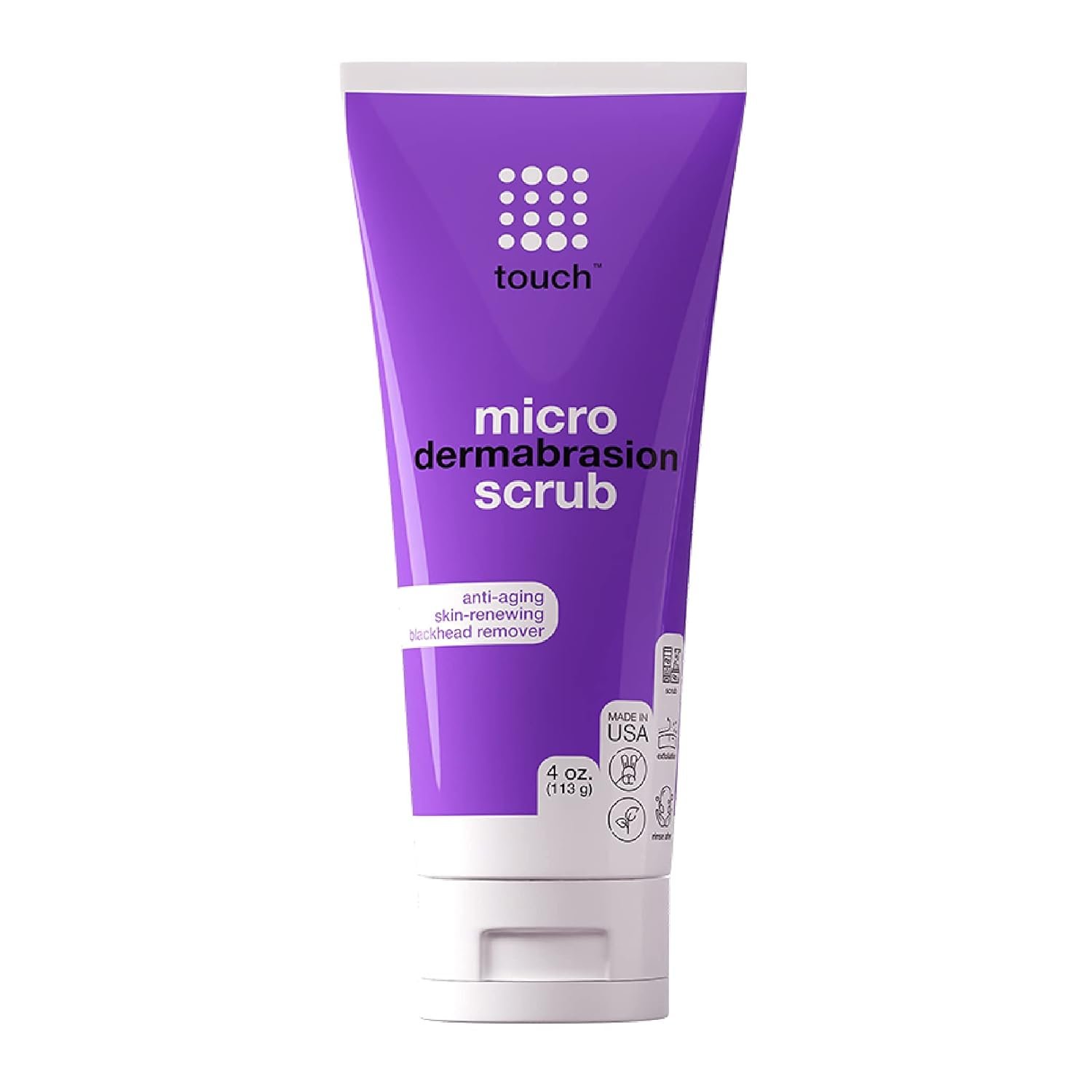 Microdermabrasion Facial Scrub and Face Exfoliator – Exfoliating Face Scrub Polish Cream with Dermatologist Grade Crystals for Anti-Aging, Dullness, Wrinkles, and Pores – Large 4 Ounce Size