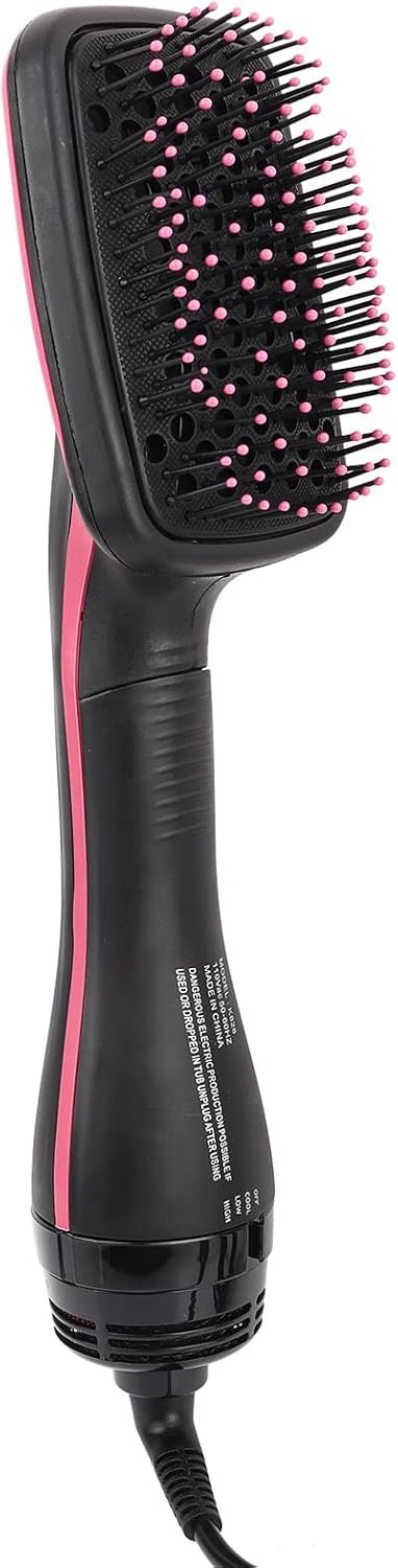 2-in-1 Hair Dryer Brush & Straightener Brush, Ionic Blow Dryer Brush for Women, Hot Air Brush with Paddle Design, Negative Ion Hair Styler for Smooth, Shiny, Frizz-Free Hair, Lightweight & Fast Drying
