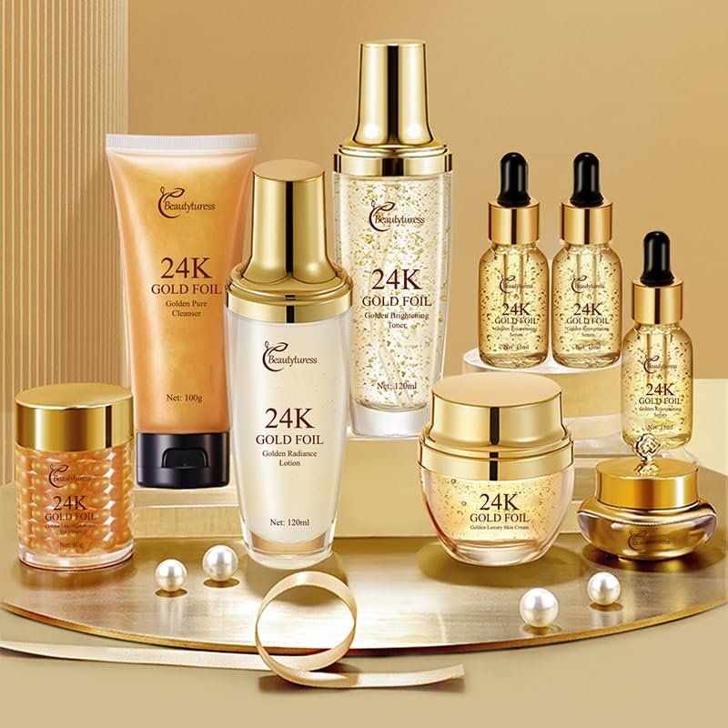9-Piece Skincare Set for Women – Hypoallergenic, Moisturize the Skin – Collagen & Hyaluronic Acid & Snail Mucin Infused – Ideal for All Skin Types Set