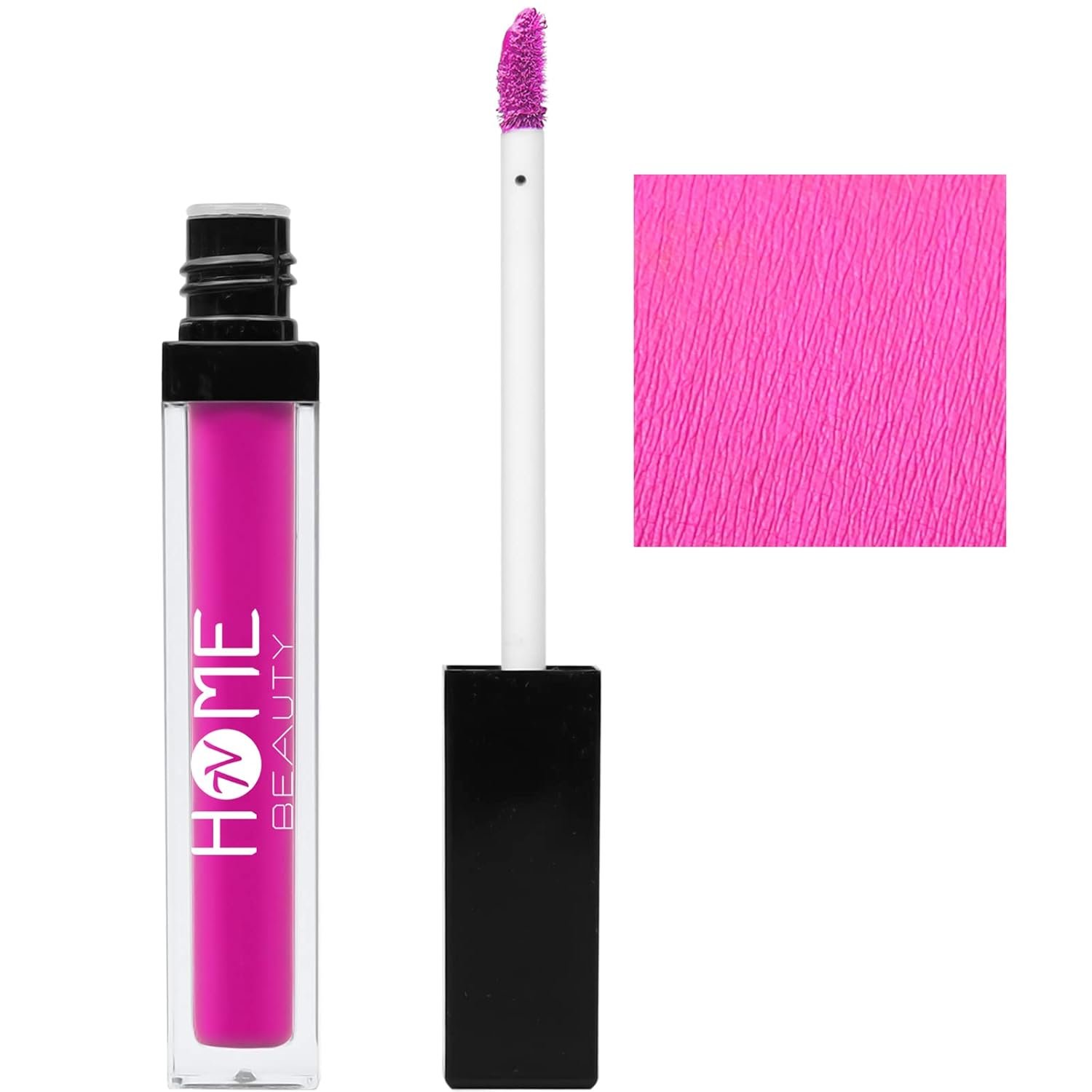 Hot Pink Matte Liquid Lipstick, Long Lasting High Pigmented Non-stick Waterproof Pink Lipstick (5ml, 210)
