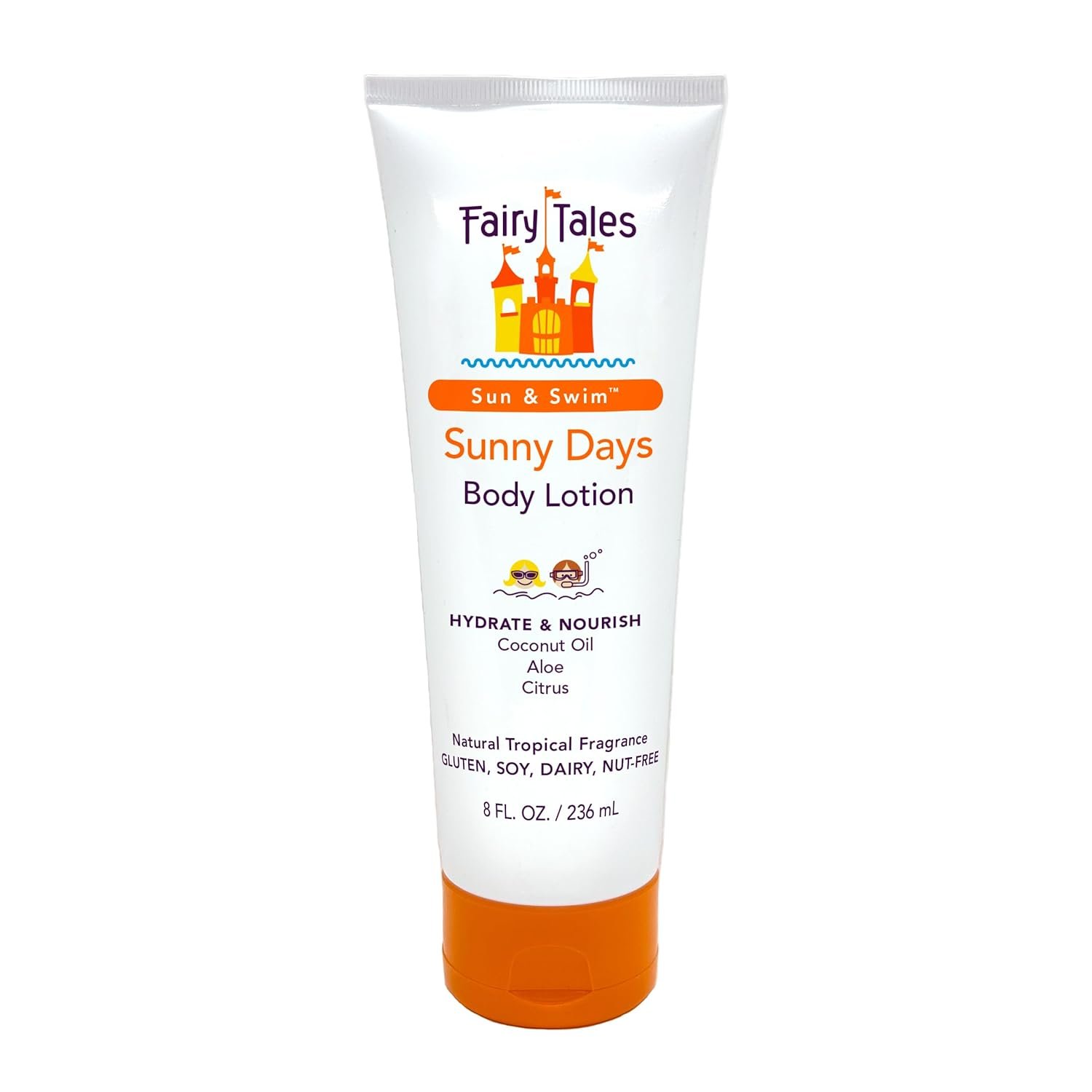 Fairy Tales Sun & Swim After Sun Lotion for Kids – Soothing After-Sun Care with Aloe & Coconut Oil – Hydrates & Nourishes Sun-Drenched Skin – 8 oz