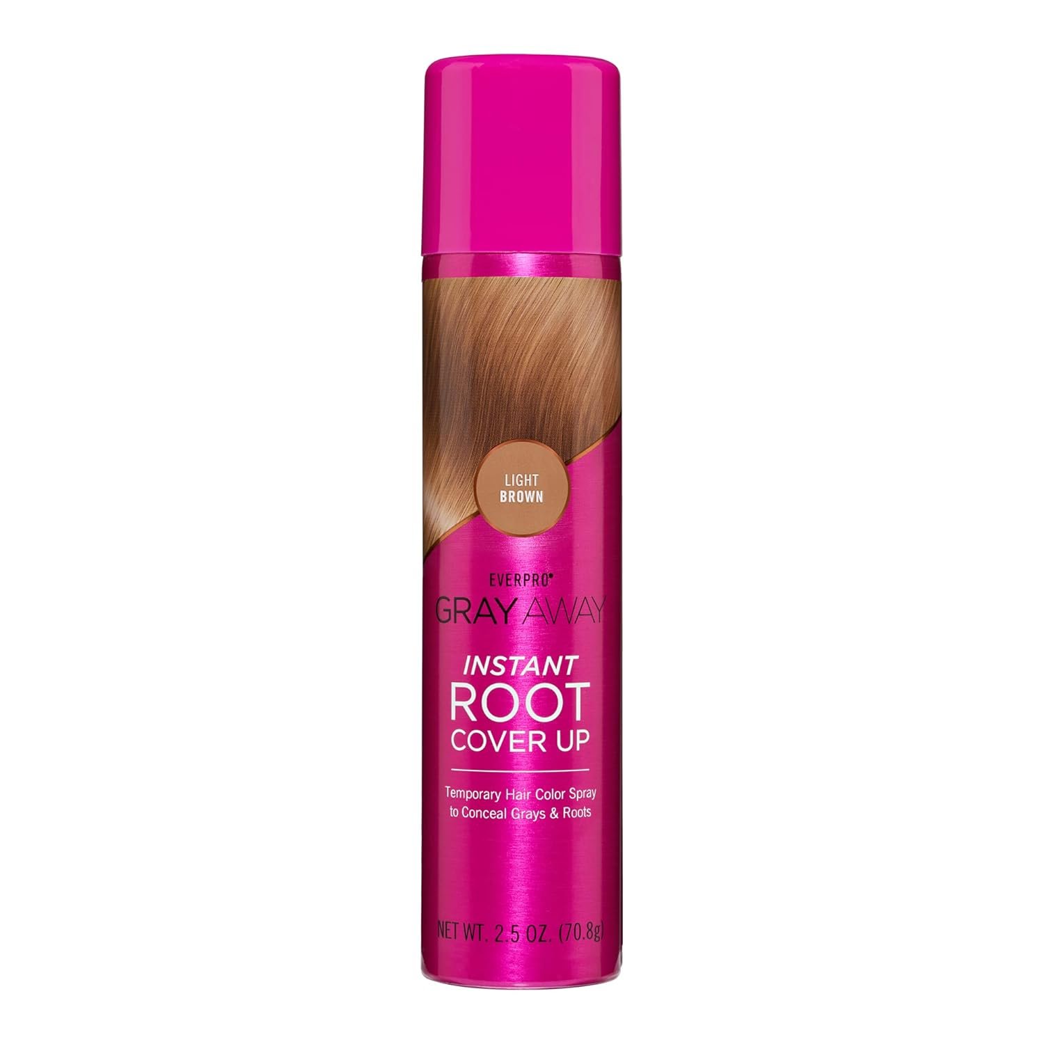 EVERPRO Gray Away Instant Root Cover Up Spray 2.5oz – Light Brown