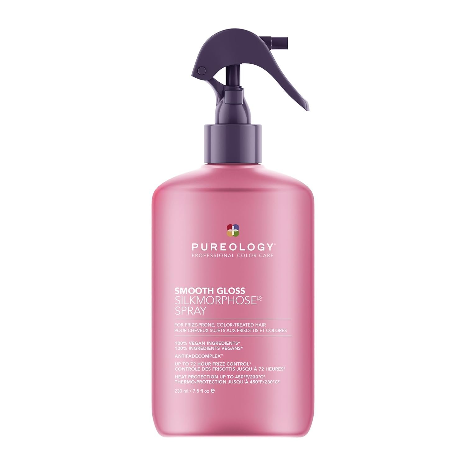 Pureology Smooth Gloss Silkmorphose Spray – Heat-Activated Leave In Treatment Spray, Frizz Control & Humidity Protection, Adds Hair Shine, For Frizz-Prone, Color-Treated Hair, Vegan