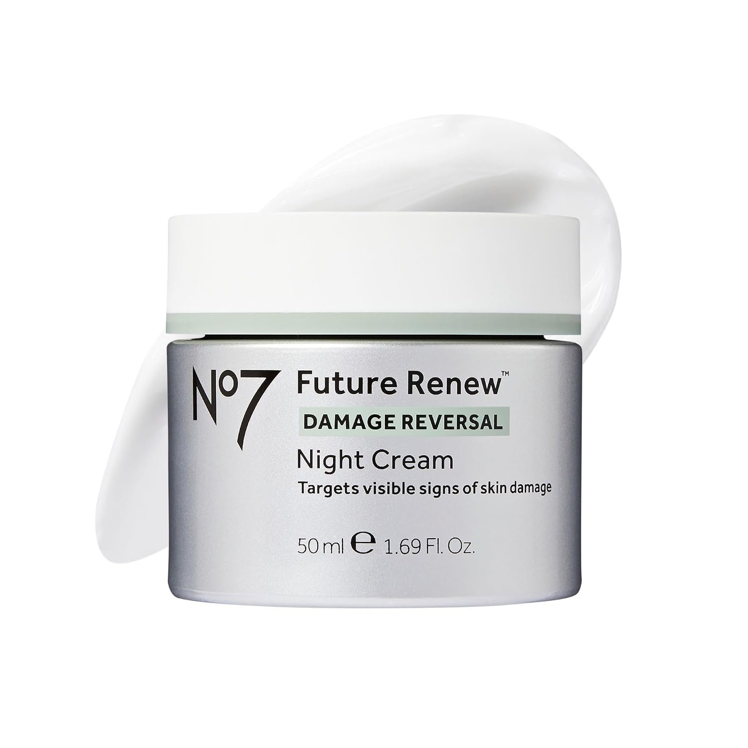 No7 Future Renew Damage Reversal Night Cream – Anti Aging Face Moisturizer – Infused with Peptide Technology to Reverse Visible Signs of Damage – Skin Barrier Repair for Dry Skin (1.69 Oz)