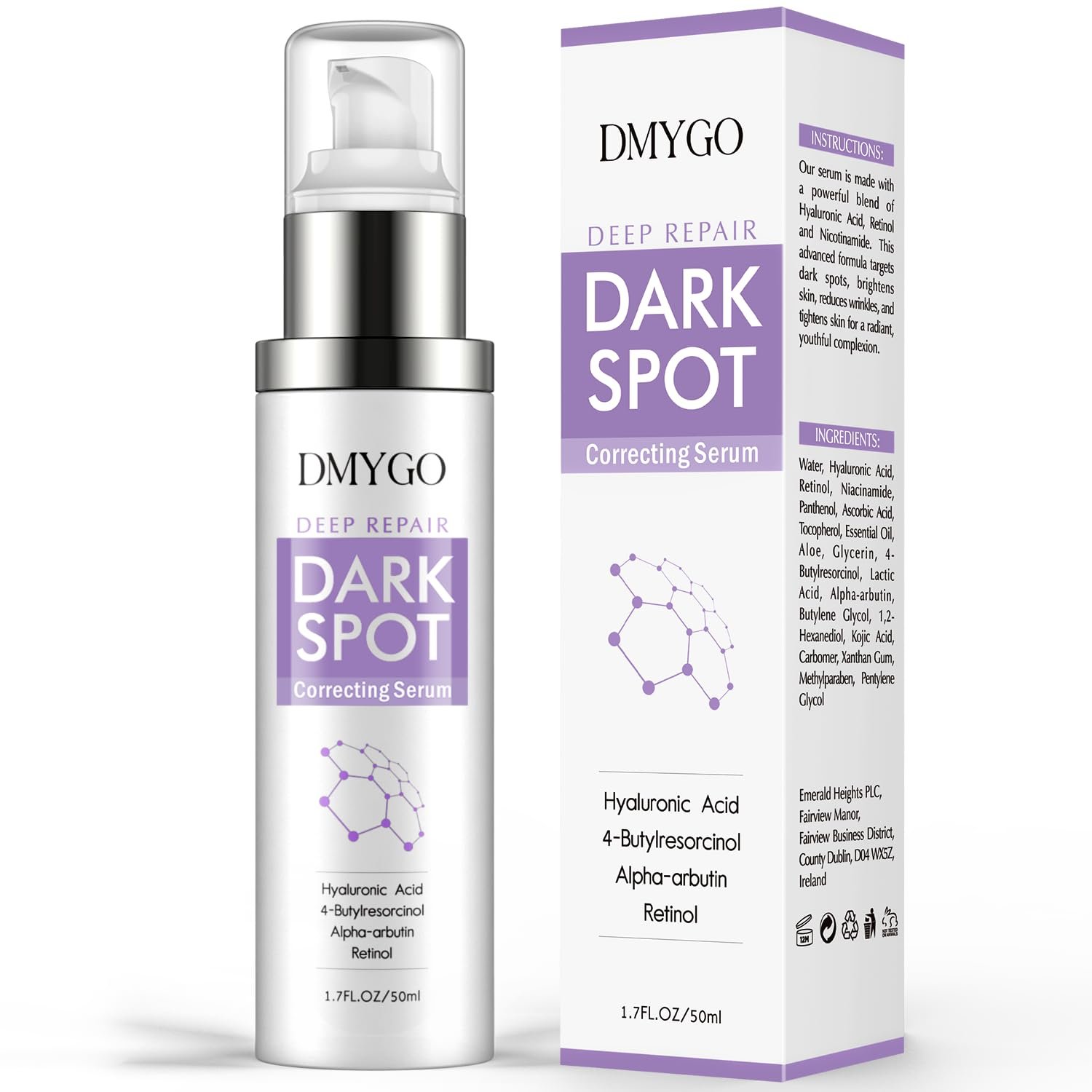 Dark Spot Remover for Face & Body, Dark Spot Corrector Serum for Age Spot, Brown Spot, Sun Spot, Melasma, Freckles, with Vitamin C and Hyaluronic Acid for Women and Men, 1.7 FL OZ