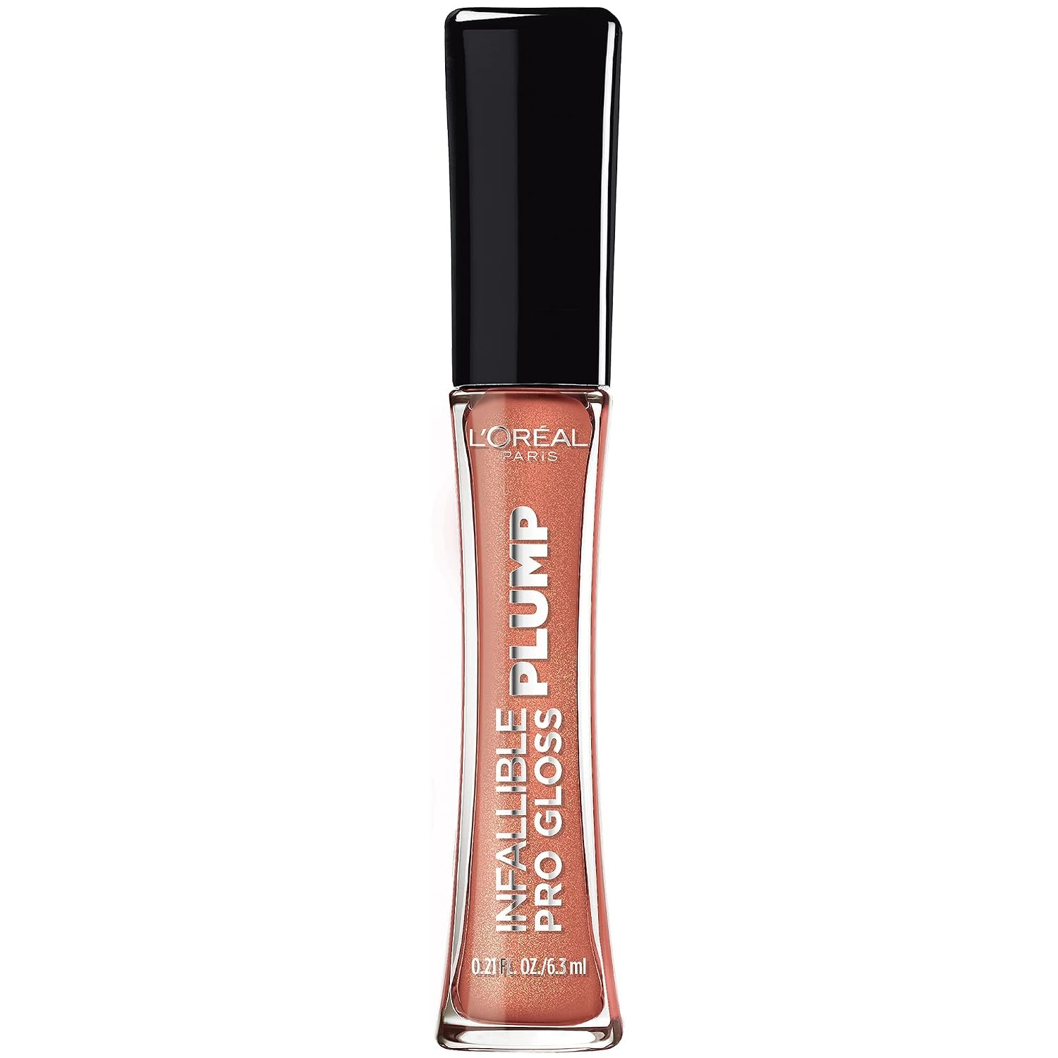 L’Oreal Paris Infallible Pro Gloss Plump Lip Gloss with Hyaluronic Acid, Long Lasting Plumping Shine, Lips Look Instantly Fuller and More Plump, Lucid Glow, 0.21 fl. oz.