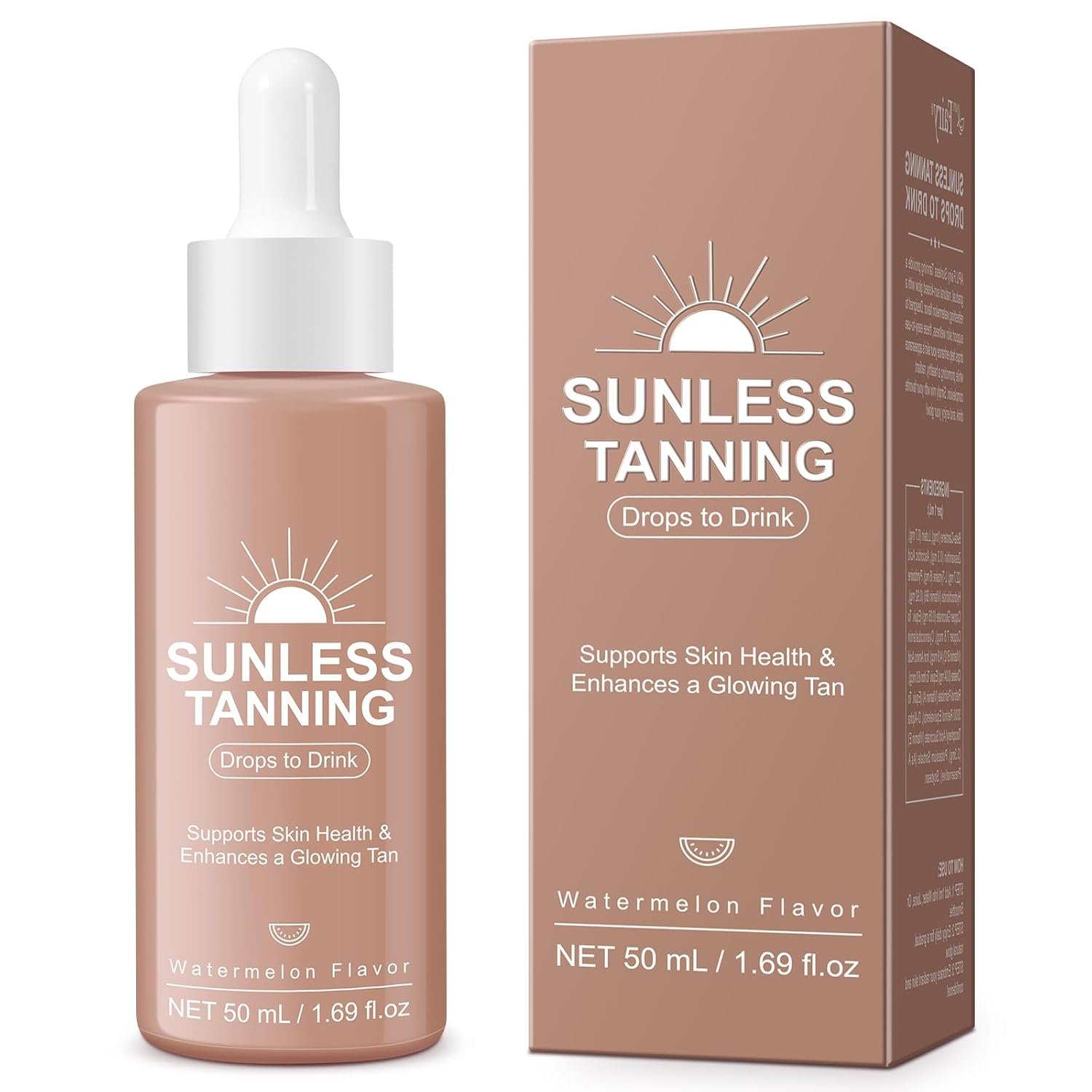 Tanning Drops to Drink – Tanning Drops – Sunless Tanning Drops To Drink – Bronze Tanning for Face and Body – Promotes Healthy Skin, Suitable for All Skin Types 1.69Floz