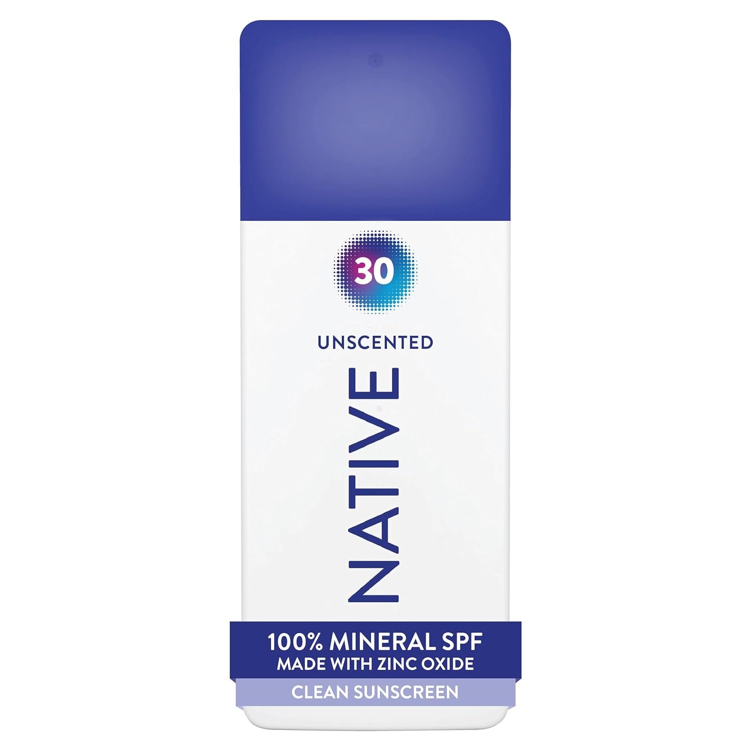 Native Mineral Sunscreen Spray SPF 30, Unscented, with 100% Mineral Zinc Oxide for Face & Body, Hawaii Compliant, Vegan, No White Cast – 7 oz