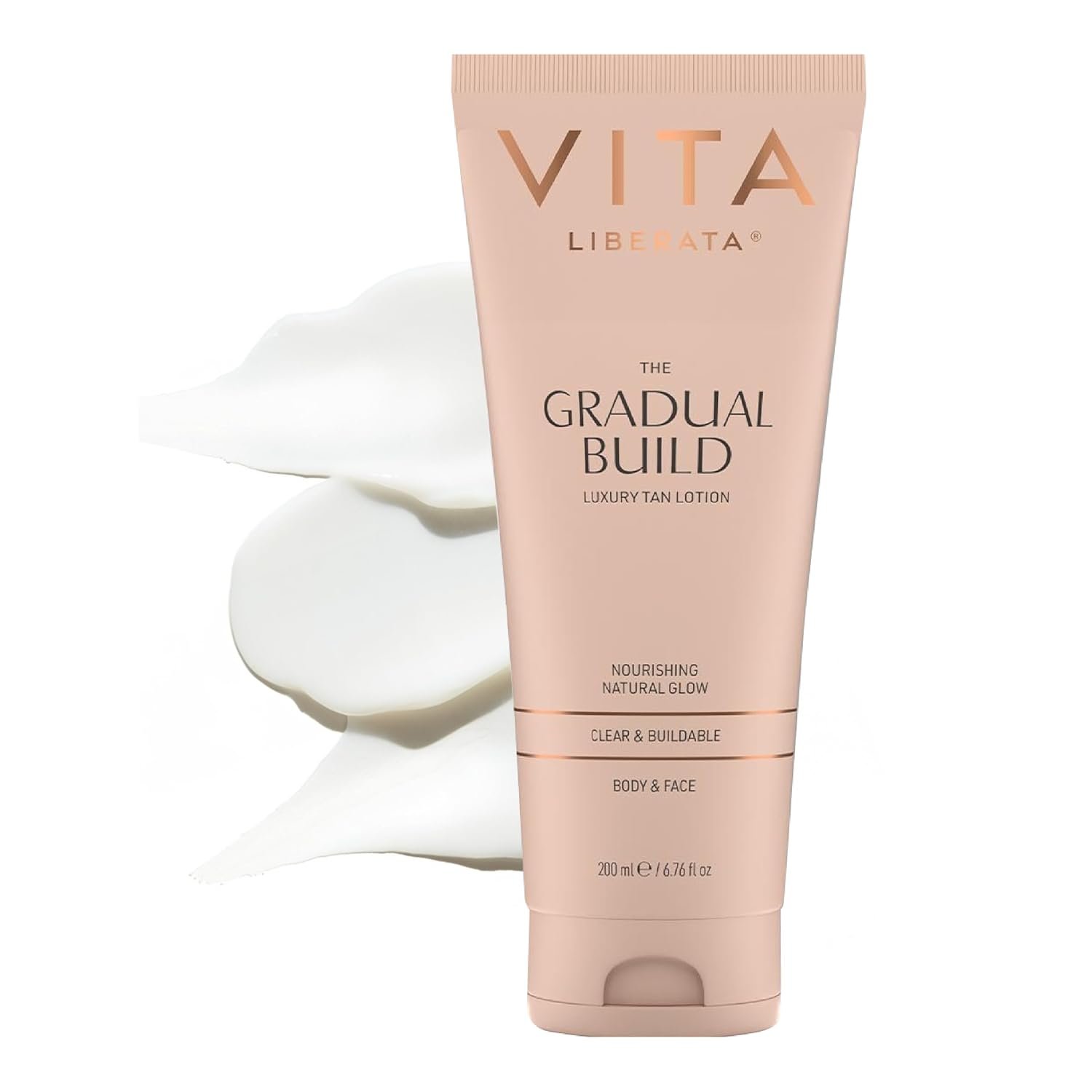 VITA LIBERATA Fabulous Gradual Tanning Lotion – Buildable Formula, Sun-Kissed Tan, Untinted For Minimal Transfer, Lasting Finish, Formulated with Hyaluronic Acid, 6.76 lf.oz