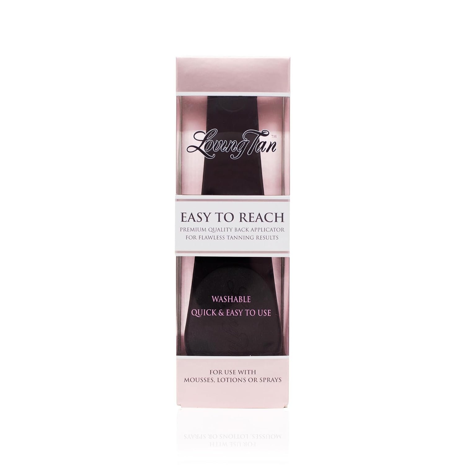 Loving Tan Easy to Reach Back Applicator for Self Tanner – Washable & Durable Design for Streak-Free Even Finish, Self Tanning Tool for Back & Hard to Reach Areas – 1 ct.
