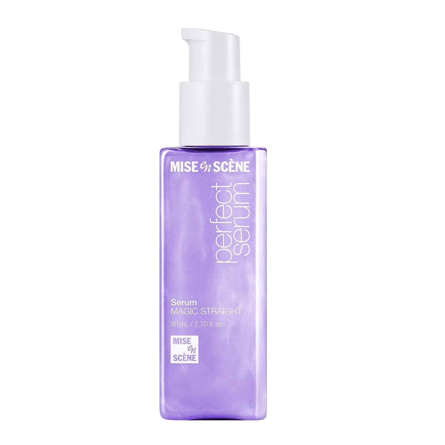 Mise En Scene Perfect Serum Magic Straight – Hair Taming Oil for Frizzy | Heat Protectant | Straightening Fixing | Humidity Hair Products | Coconut Oil | Sleek and Shine | Bergamot Scent, 2.70 Fl Oz