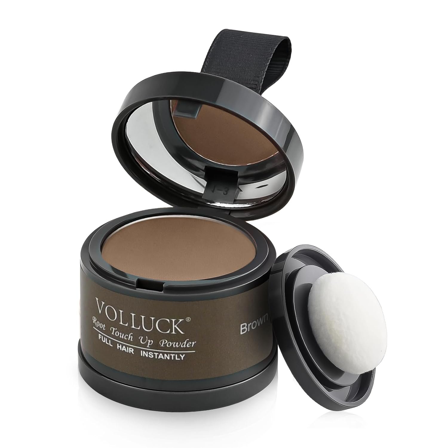 Root Touch up Powder, Instant Hairline Powder for Thinning Areas and Gray Hair Coverage, Natural and Non-greasy Root Cover up for Women and Men (Brown, 0.14 Ounce)