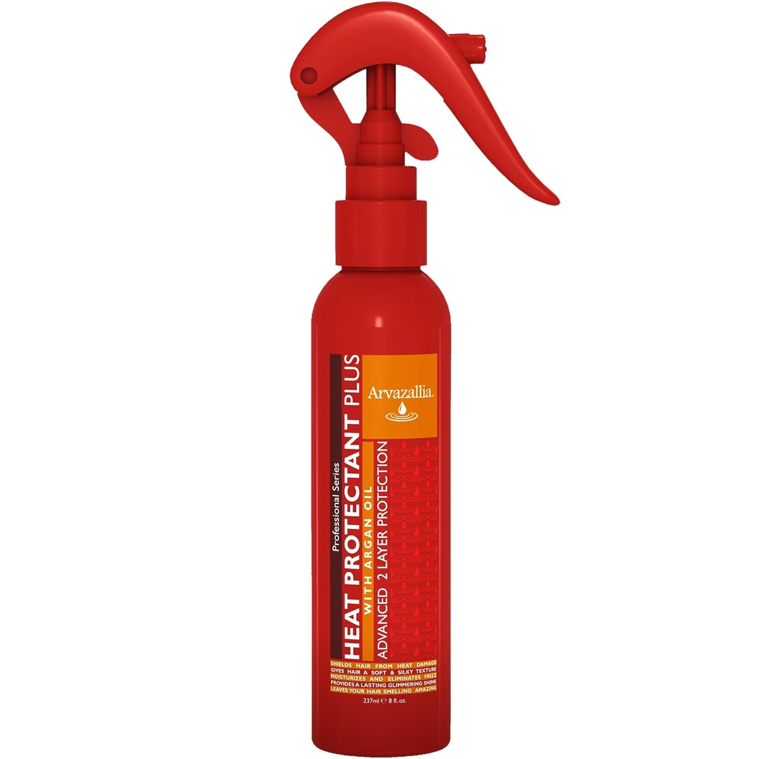Arvazallia Heat Protectant Spray with Argan Oil – Professional Grade Thermal Protector, Leave-in Conditioner, Anti-frizz, and Shine Spray