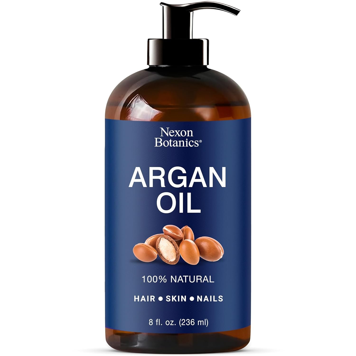 Argan Oil for Hair Growth 8 fl oz – 100% Natural Moroccan Argan oil for Face, Body, Skin and Nails – Aceite de Argan