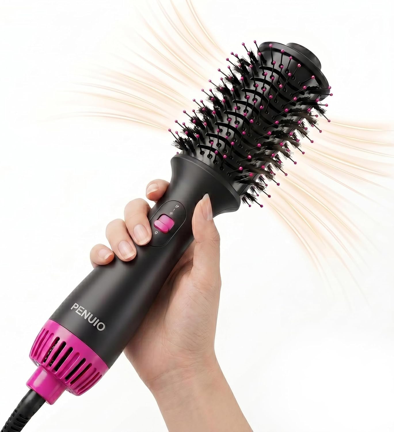 Hair Dryer Brush Blow Dryer 4-in-1 Hot Air Styler, Blowout Brush Hair Dryer Styler & Volumizer with Ionic |Oval Large Barrel|Anti-frizz Blowout for Medium Long Hair [NOT for Short Hair] 3.5”