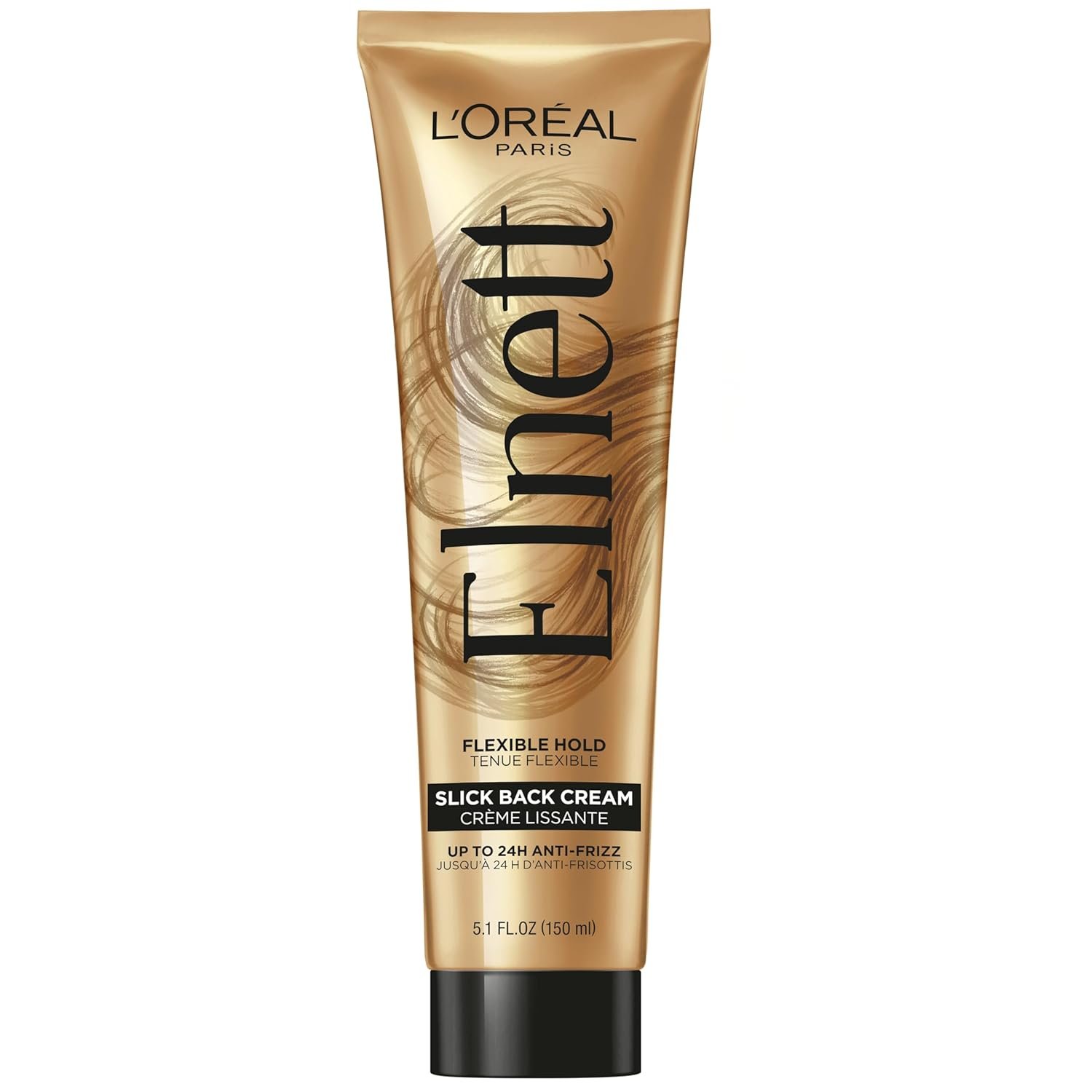 L’Oreal Paris Elnett Slick Back Styling Cream, Anti-Frizz Hair Cream for Flexible Hold, Frizz Control, Polished Shine and Slick Finish, 5.1 Fl Oz