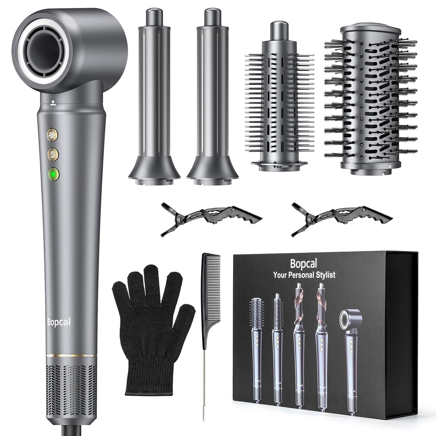 5 in 1 Hot Air Styler Wrap for Women – High-Speed Frizz-Free Hair Dryer Brush, Ion Fast Drying Auto Wrap Cruler, No Heat Damage Air Styler Wrap – Curl, Volumize, Straighten, Gift Idea