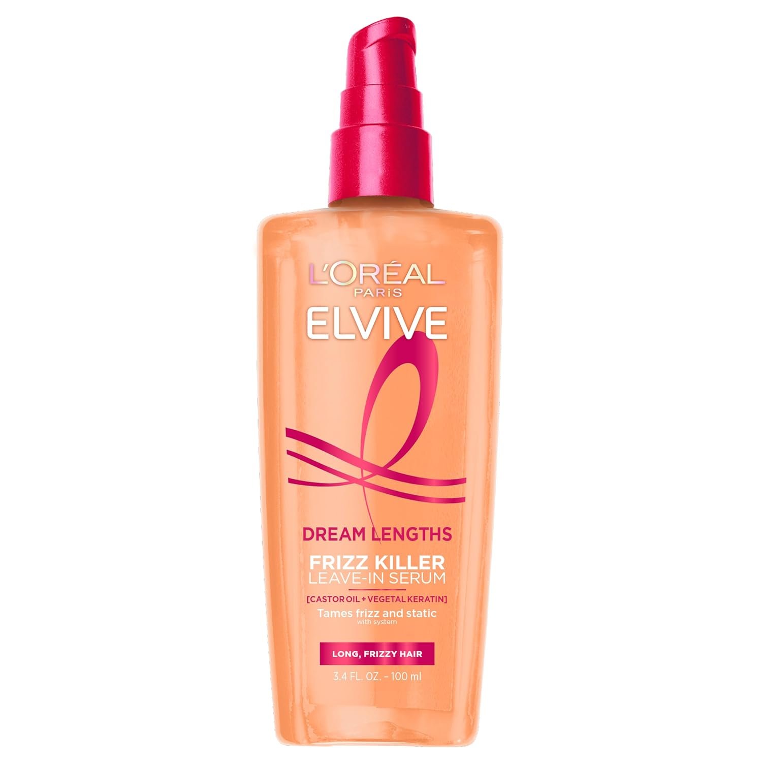 L’Oreal Paris Elvive Dream Lengths Frizz Killer Leave-In Serum, 3.4 Ounce
