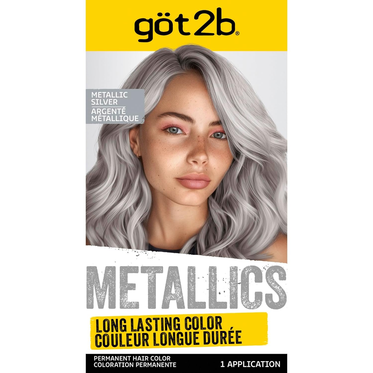 Got2b Metallics Permanent Hair Color, M71 Metallics Silver