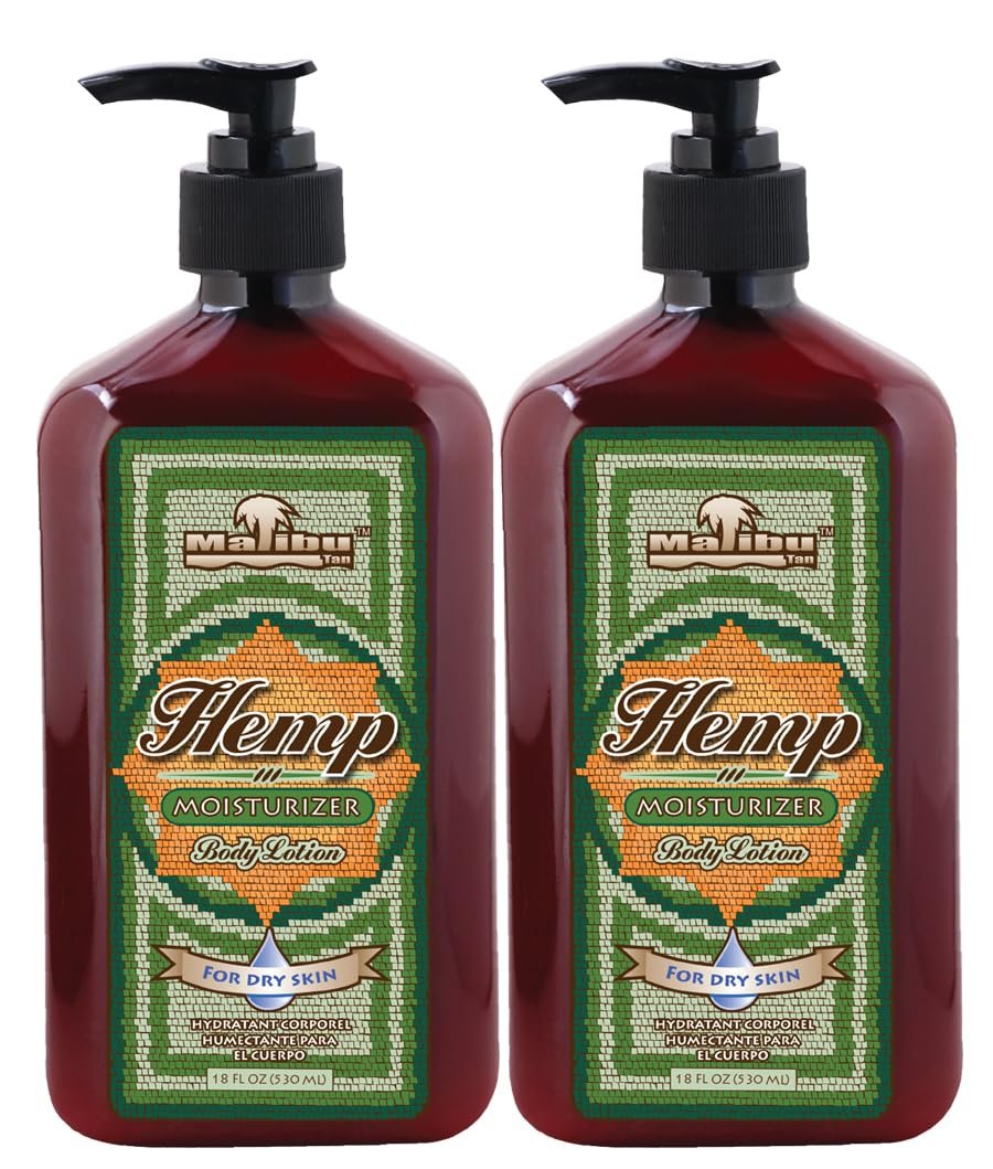 Malibu Tan Body Lotion for Dry Skin Hemp Moisturizer, 18 fl oz – 2-