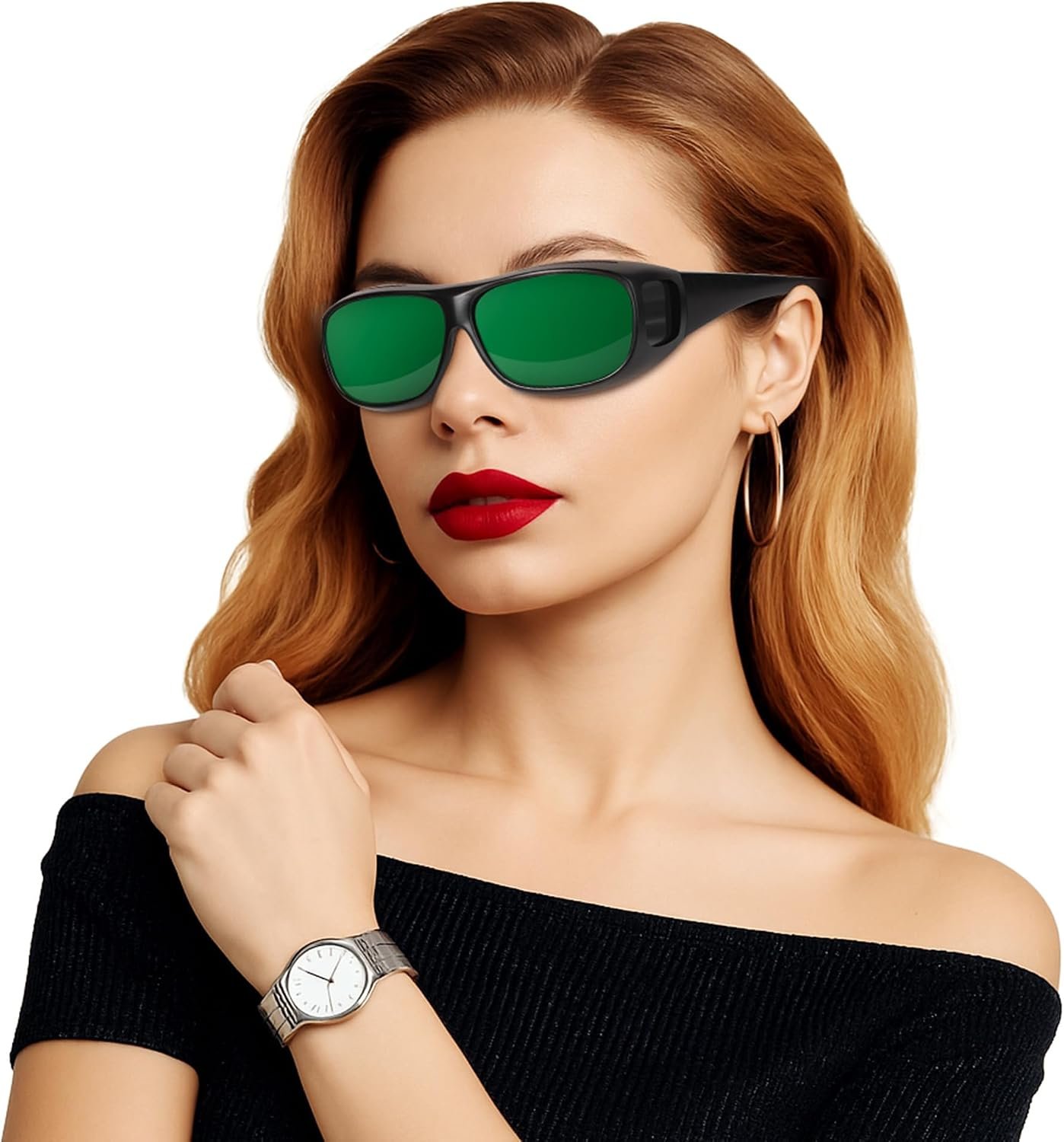 BEICHEN Red Light Therapy Glasses, Tanning Bed Goggles for Eye Protection(600nm-1000nm)