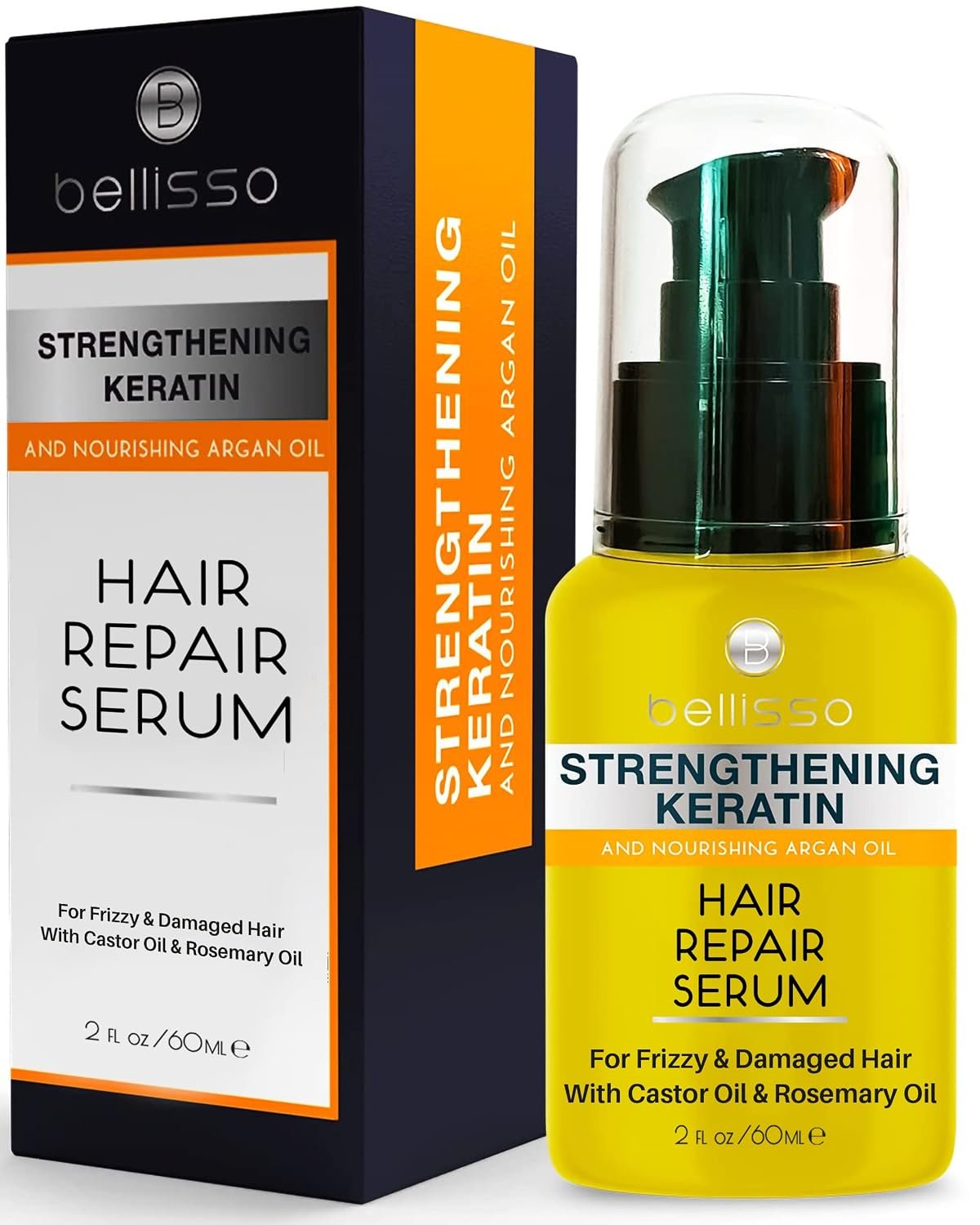 Keratin Hair Serum – Heat Protection Treatment and Anti Frizz Control – Protectant Oil and Straightener for Frizzy and Damaged Split Ends – Smoothing Products for Shine, Advanced Care for Women