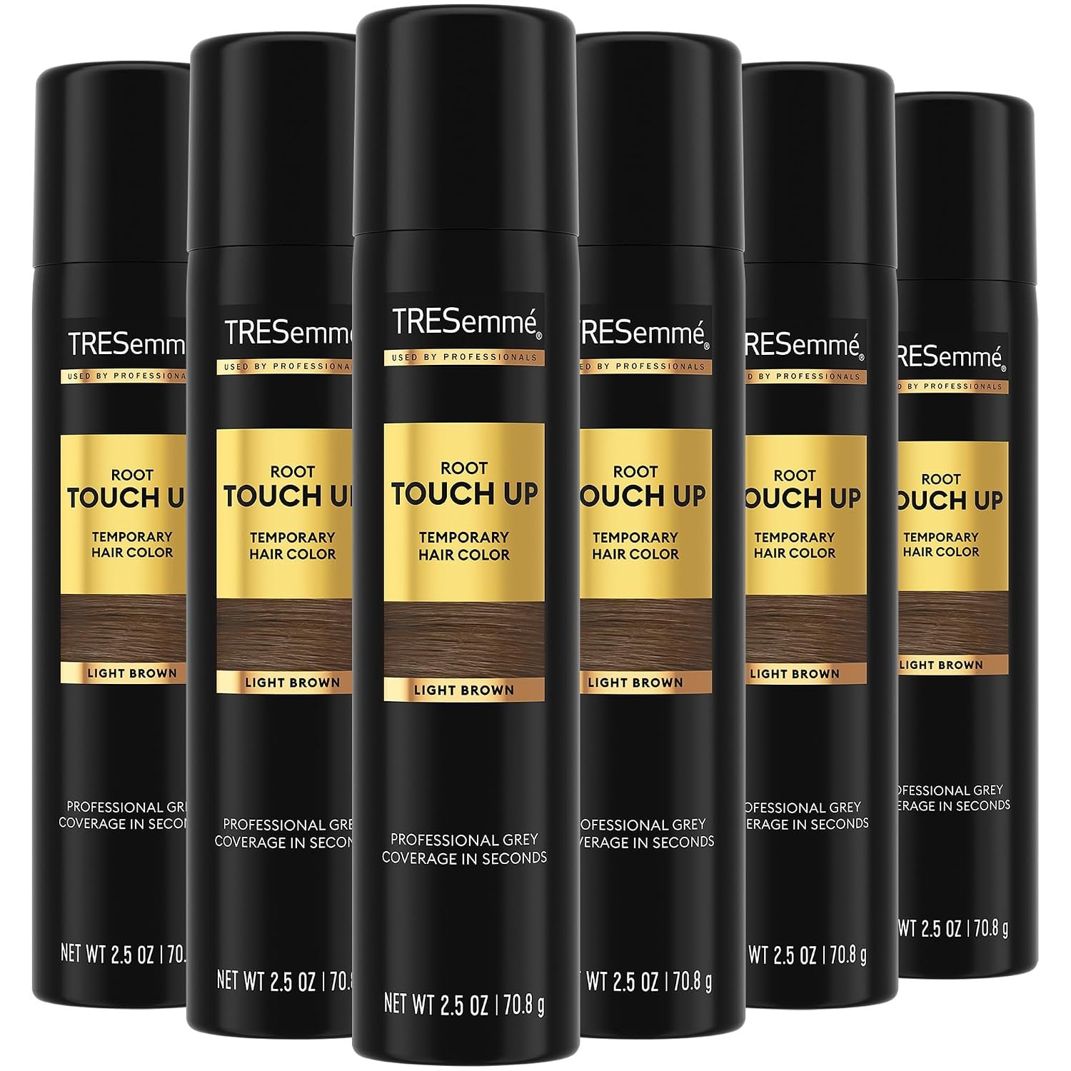 TRESemmé Light Brown Root Touch Up Spray – Temporary Hair Color for Travel, For Women and Men, 2.5 Oz (Pack of 6)