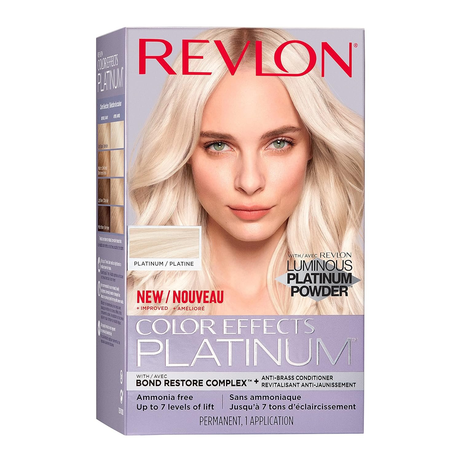 Revlon Color Effects Permanent Highlighting Kit, Ammonia & Paraben Free Hair Dye, 60 Platinum, 8 Oz (Pack of 1)
